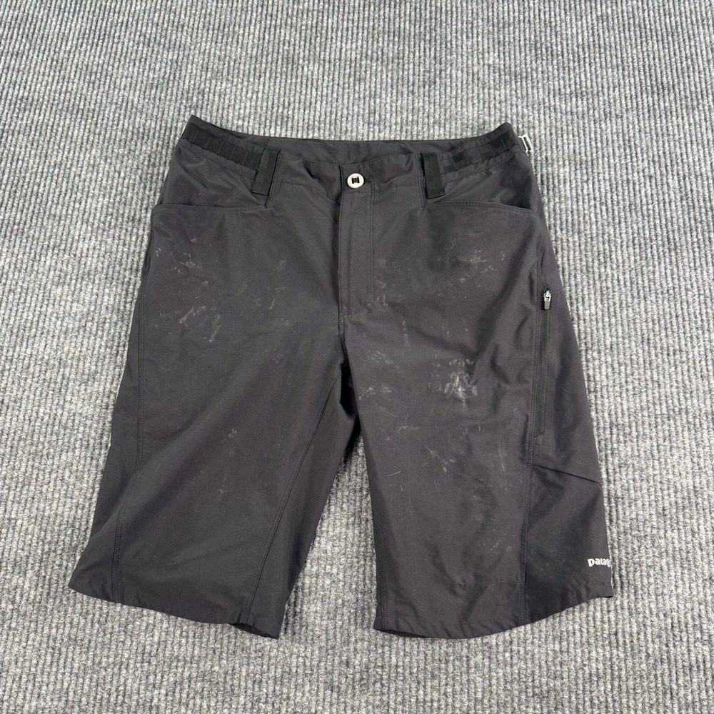 Patagonia Mountain Bike Shorts Mens Small Black Nylon Stretch MTB Trail Cycling